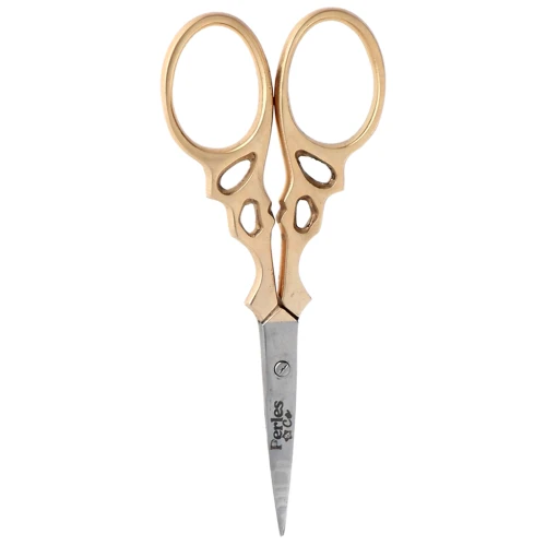 Forbici da ricamo lavorate 9 cm di Perles&Co - Oro x1