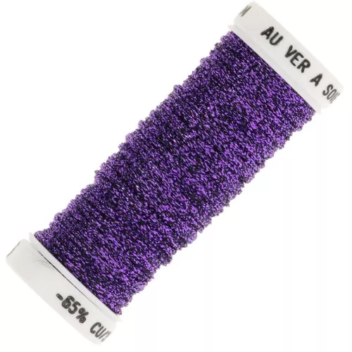 Filo da ricamo metallico intrecciato 16 Au silkworm per ricamo Viola scuro 026 x10m