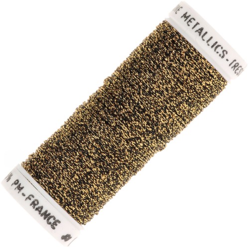 Filo da ricamo metallico intrecciato 16 Au silkworm per ricamo Oro Antico 004 x10m