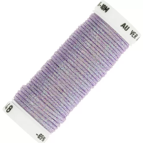 Filo da ricamo metallico intrecciato 16 Au silkworm per ricamo Viola chiaro 048 x10m