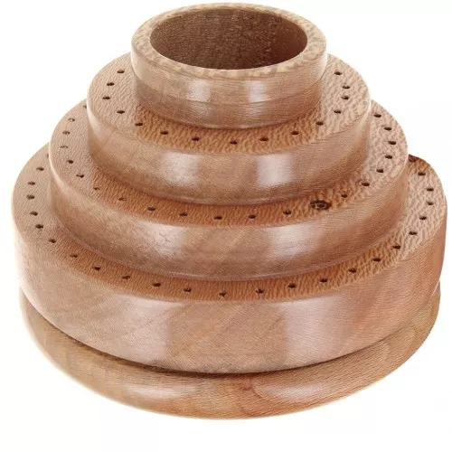 Supporto rotante in legno per punte da trapano, frese e smerigliatrici, con 96 scanalature x1