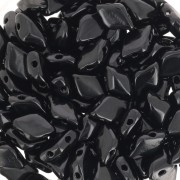 Perline in vetro Gemduo 2 fori 8x5 mm Jet x10g