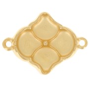 Cymbal - Distanziatore per perle Ginko Duo 24x18mm -Kalogeri - Dorato con oro fino