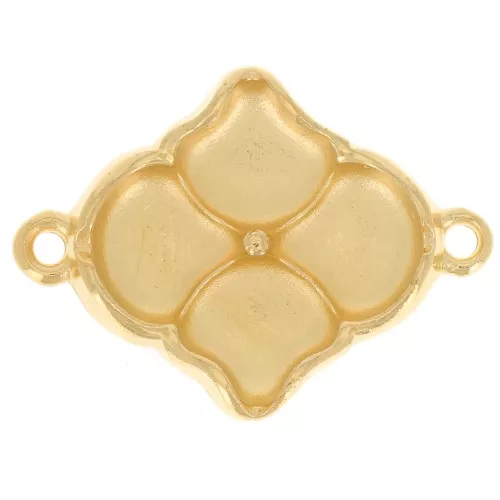 Cymbal - Distanziatore per perle Ginko Duo 24x18mm -Kalogeri - Dorato con oro fino
