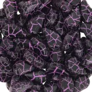 Perline in vetro 2 fori Paisley Duo 9x5.5 mm - Ionic Jet - Pink x10g