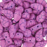 Perline in vetro 2 fori Paisley Duo 9x5.5 mm - Ionic Pink - Blue x10g|raw }}