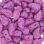 Perline in vetro 2 fori Paisley Duo 9x5.5 mm - Ionic Pink - Blue x10g