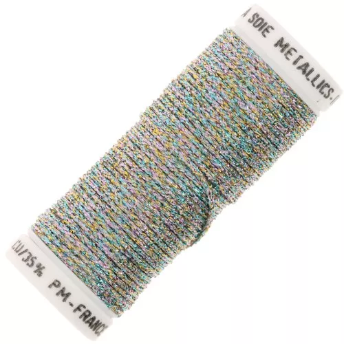 Filo da ricamo metallico intrecciato 16 Silkworm per ricamo Multicolore 041 x10m