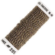 Filo da ricamo metallico intrecciato 16 Silkworm per ricamo Golden Brown (205) x10m