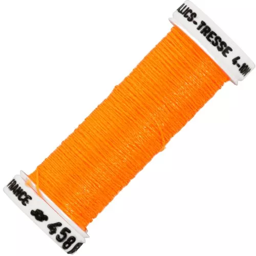 Filo da ricamo metallizzato 4 Au ver à soie Arancione fluorescente 458F x10m