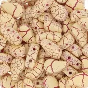 Perline in vetro 2 fori Paisley Duo 9x5.5 mm - Ionic Yellow - Dark Red x10g