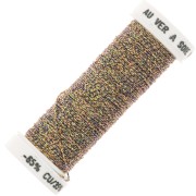 Filo da ricamo metallico intrecciato 4 Au ver à soie oro iridescente (447) x10m