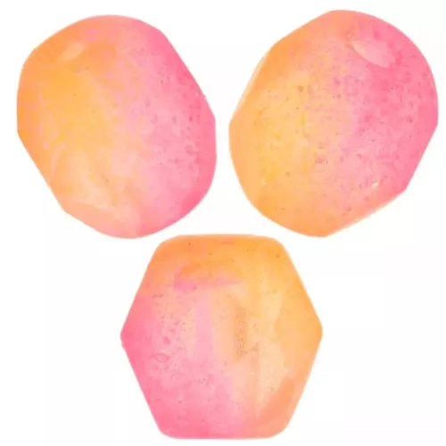 Sfaccettate 6 mm - Pink Orange Neon Mat x25