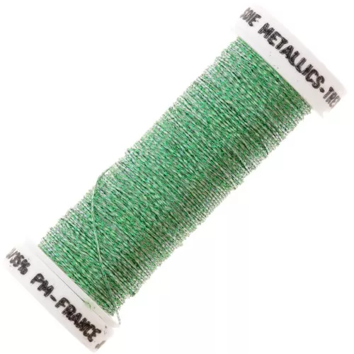 Filo da ricamo metallico intrecciato 4 Au ver à soie- Verde iridescente 836 x10m