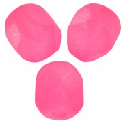 Sfaccettate 6 mm - Pink Neon Mat x25