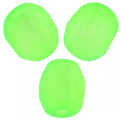 Sfaccettate 6 mm - Green Neon Mat x25