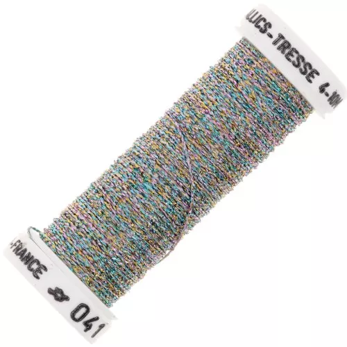 Filo da ricamo metallico intrecciato 4 Au ver à soie- Multicolore (041) x10m