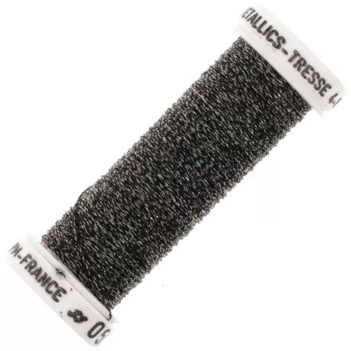 Filo da ricamo metallico intrecciato 4 Au ver à soie- Rosa antracite (050) x10m