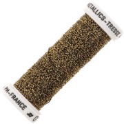 Filo da ricamo metallico intrecciato 4 Au ver à soie - Oro antico (004) x10m|raw }}