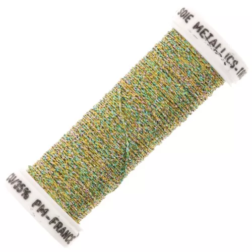 Filo da ricamo metallico 4 Au ver à soie Verde chiaro Turchese (045) x10m