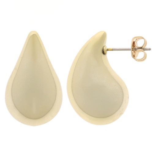 Orecchini a goccia in acrilico 24,5x15 mm - Oro x2
