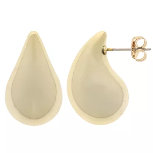 Orecchini a goccia in acrilico 24,5x15 mm - Oro x2