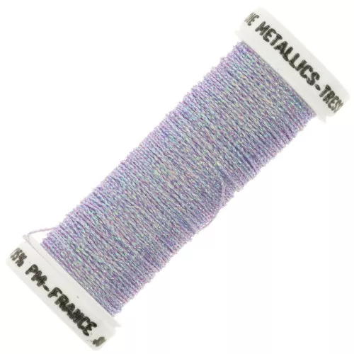 Filo da ricamo metallico intrecciato 4 Au ver à soie- Viola iridescente 4749 x10m