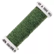 Filo da ricamo metallico intrecciato 4 Au ver à soie - Verde bottiglia (2540) x10m