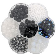 Set di perle Preciosa con scatola di fiori - Nero - Bianco x1