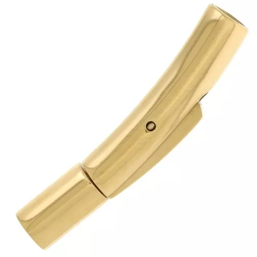 Chiusura 30x5 mm per cordoncino da 3 mm - Acciaio inossidabile 316L dorato x1