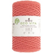 Rocchetto di cordoncino in cotone riciclato DMC 3 mm - Eco Vita 4 - corallo chiaro x 200m