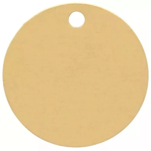 Ciondoli a medaglia da incidere 12 mm - Acciaio inossidabile 304L dorato x4