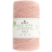 Rocchetto di cordoncino in cotone riciclato DMC 3 mm - Eco Vita 4 - Rosa salmone x 200m|raw }}