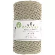 Rocchetto di cordoncino in cotone riciclato DMC 3 mm - Eco Vita 4 - Verde di grigio x 200m