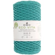 Rocchetto di cordoncino in cotone riciclato DMC 3 mm - Eco Vita 4 - Verde turchese x 200 m