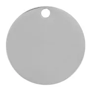 Ciondoli a medaglia da incidere 12 mm - acciaio inox 304L x4