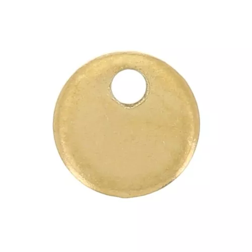 Ciondoli a medaglia da incidere 4 mm - Acciaio inossidabile 304L dorato x10