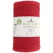 Rosso - Bobine de cordon DMC 3 mm coton recyclé - Eco Vita 4 - Rouge x 200m Bobine de cordon DMC 3 mm coton recyclé - Eco Vita 4 - Rouge x 200m