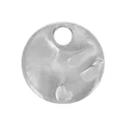 Ciondoli rotondi martellati 6 mm - Acciaio inossidabile 304L x10