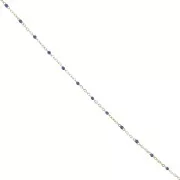 Catena con perline in resina da 2mm Acciaio inox 304 dorato Viola scuro x1m