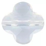 Trifoglio sfaccettato 12 mm White Opal x1
