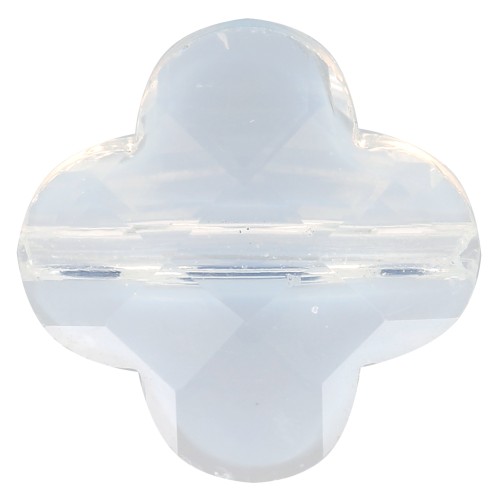 Trifoglio sfaccettato 12 mm White Opal x1