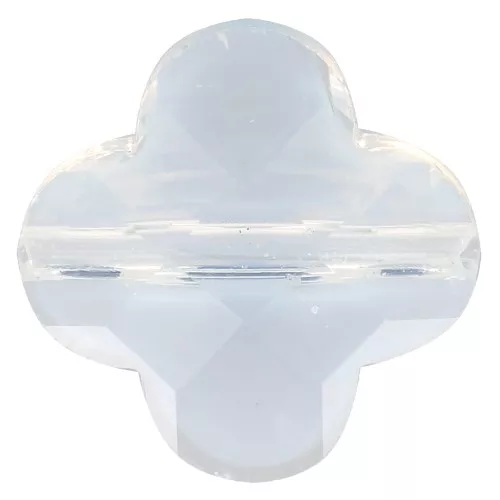 Trifoglio sfaccettato 12 mm White Opal x1
