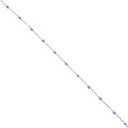 Catena con perline in resina epossidica da 2 mm - Acciaio inox 304 - Viola x1m
