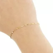 Catena e resina epossidica 1,5 mm - Acciaio inossidabile 304 dorato- Bianco x1m