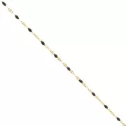 Catena e resina epossidica da 2 mm - Acciaio inox 304 dorato - Nero x1m