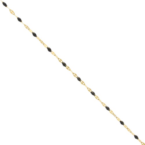 Catena e resina epossidica da 2 mm - Acciaio inox 304 dorato - Nero x1m