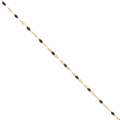 Catena e resina epossidica da 2 mm - Acciaio inox 304 dorato - Nero x1m