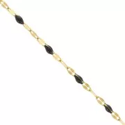 Catena e resina epossidica da 2 mm - Acciaio inox 304 dorato - Nero x1m