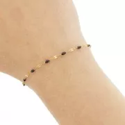 Catena e resina epossidica da 2 mm - Acciaio inox 304 dorato - Nero x1m